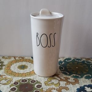 RAE DUNN BOSS TUMBLER